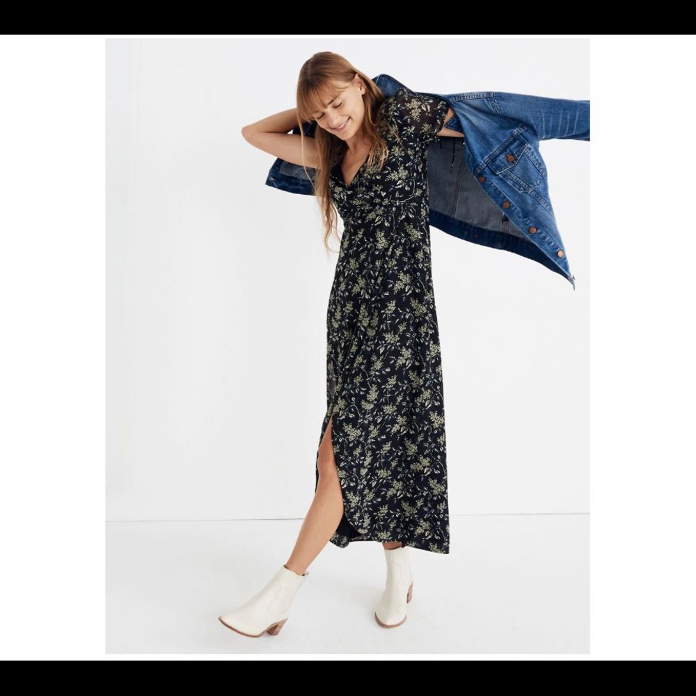 Madewell Tulip Sleeve Maxi Dress